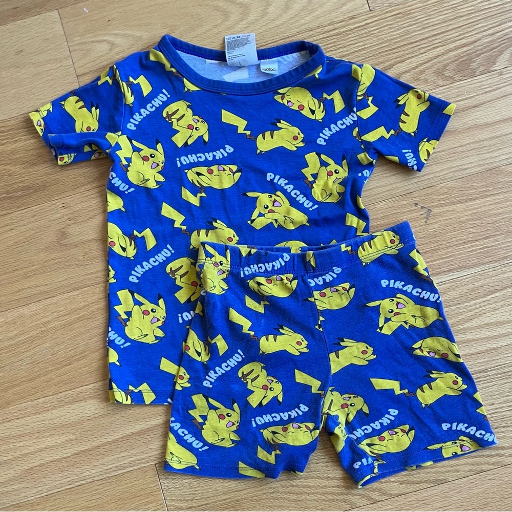 H&M Blue and Yellow Pikachu Kids Pajama Set